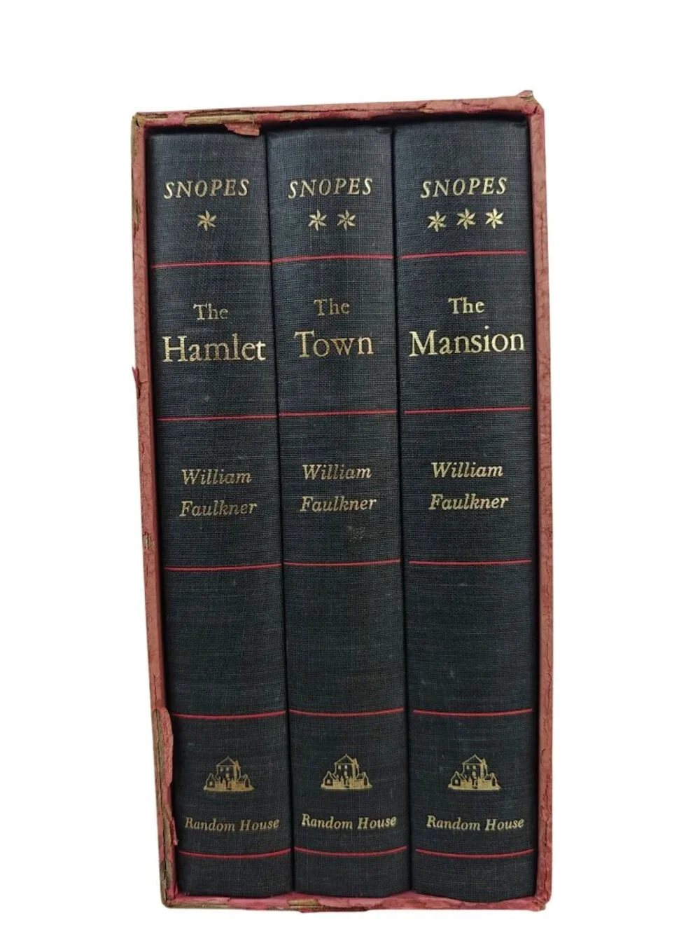 Snopes Trilogy William Faulkner Hardcover Set Third Edition 1964 Slipcase